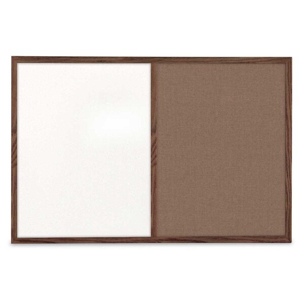 United Visual Products Slim Style Indoor Enclosed Corkboard, 36 UV504SC-BRONZE-PEARL - main